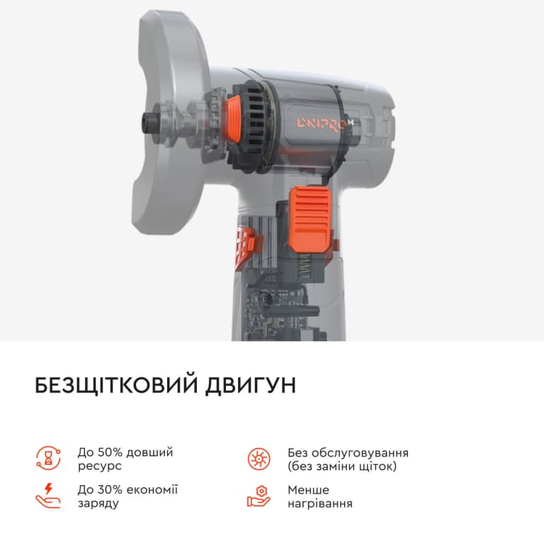 Акумуляторна шліфмашина Dnipro-M СG-12BC Ultra (без АКБ та ЗП) — фото 2