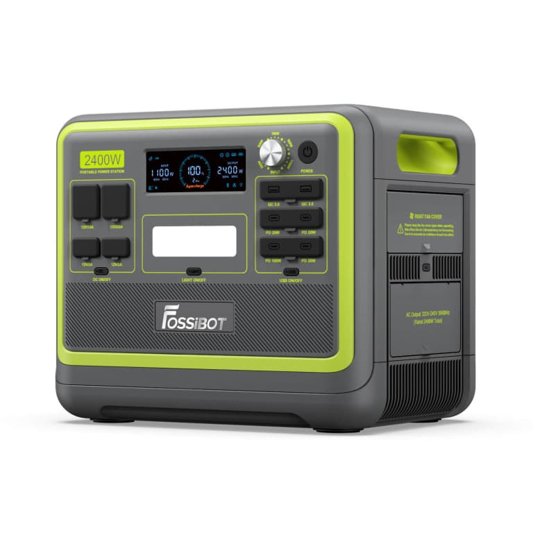 Портативна зарядна станція FossiBot F2400 Green — фото 3
