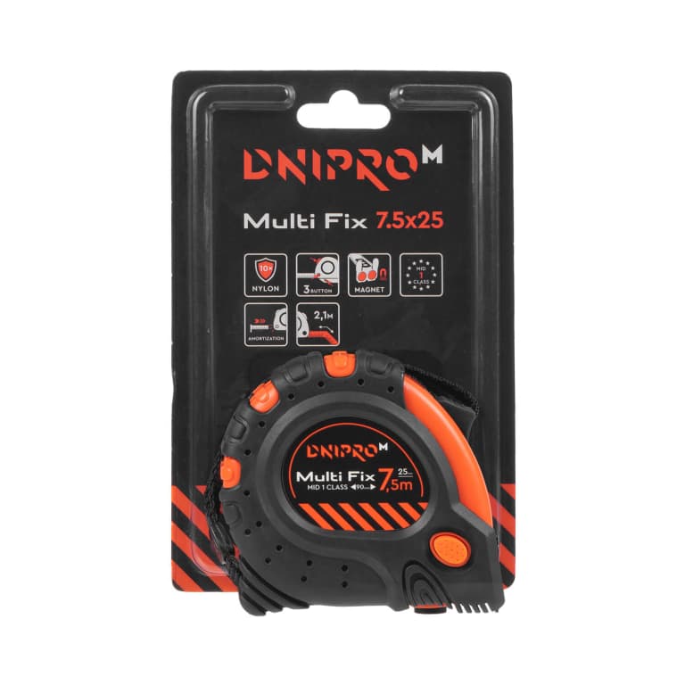 Рулетка Dnipro-M Multi Fix 7.5 м*25 мм — фото 5