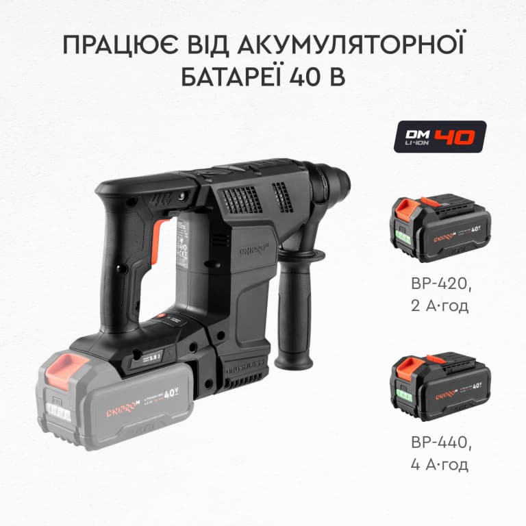 Акумуляторний перфоратор Dnipro-M DHR-401BC Ultra (без АКБ та ЗП) — фото 4