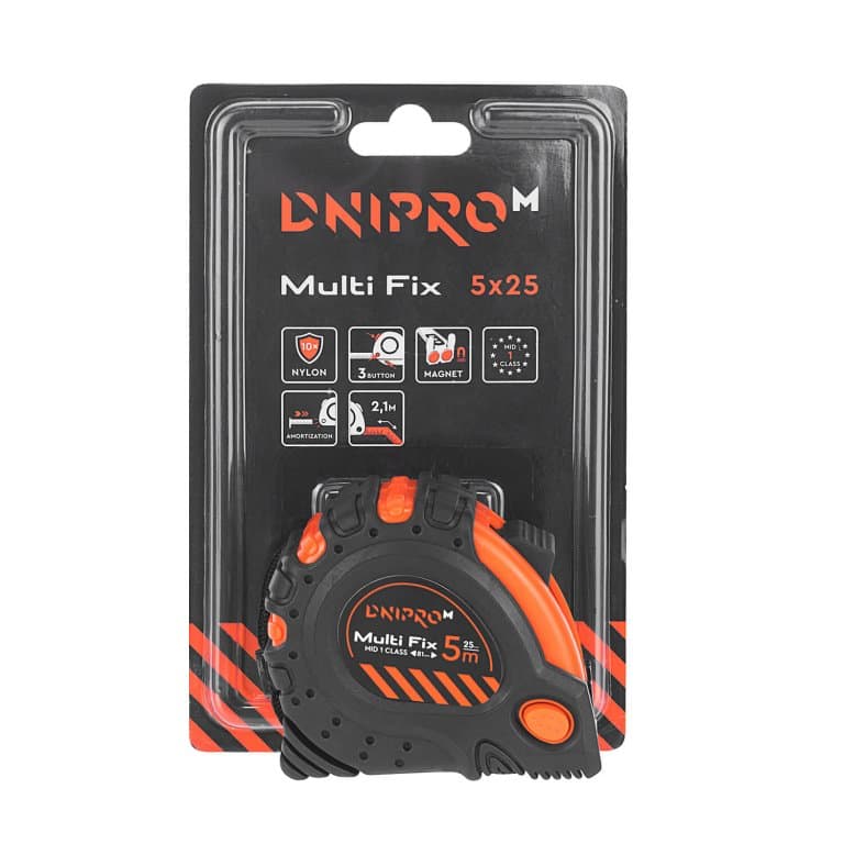Рулетка Dnipro-M Multi Fix 5 м*25 мм — фото 5