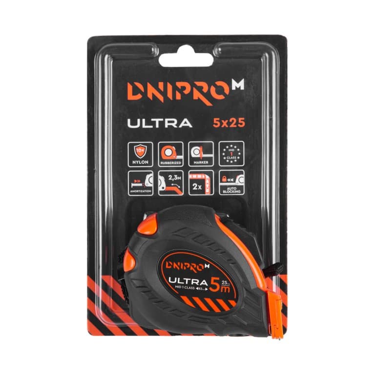 Рулетка Dnipro-M Ultra 5 м*25 мм — фото 2